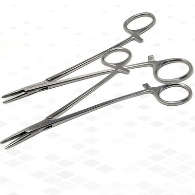 Set of 2 Pcs Mayo Hegar Needle Holder Drivers w/Cross Serrated Jaws 7'' + 8''