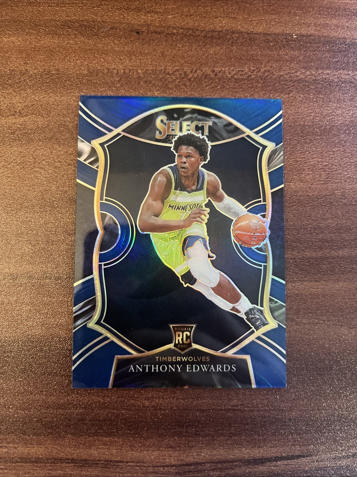 2020-21 Panini Select Anthony Edwards #61 Blue Prizm HOLO silver Rookie Card RC