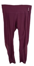 RBX Active High Waisted Leggings Women’s Sz-L Zip Pocket Red Garnet Yoga/Running