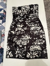 White Black House Market Strapless Dress Size 10
