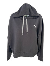 Puma Women's Black Long Sleeve Lightweight Cropped Sweatshirt - L