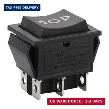 BAOMAIN DPDT Momentary Rocker Switch ON -Off- ON ,6-Pin 3 Position Snap-in Togg