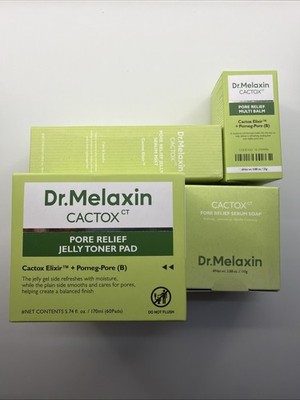 Dr.Melaxin CACTOX CT Pore Relief Dual Care Set Balm Mist Toner Pads Soap OpenBox