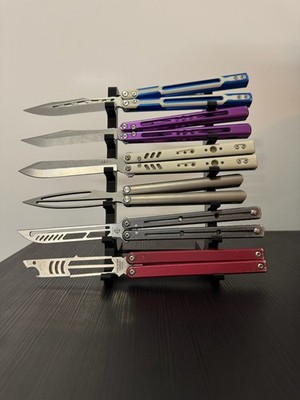 Schmetterlingsmesserständer 6 Schlitze (schwarz)