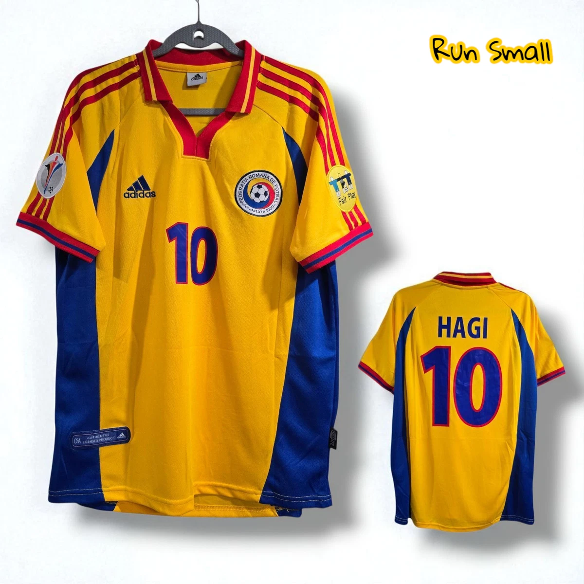 Preços baixos em Camisa de Futebol da Romênia em National Team