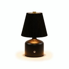 1pc Touch Table Lamp Bedroom Bedside Dimmable Light Fabric Lampshade Living Room