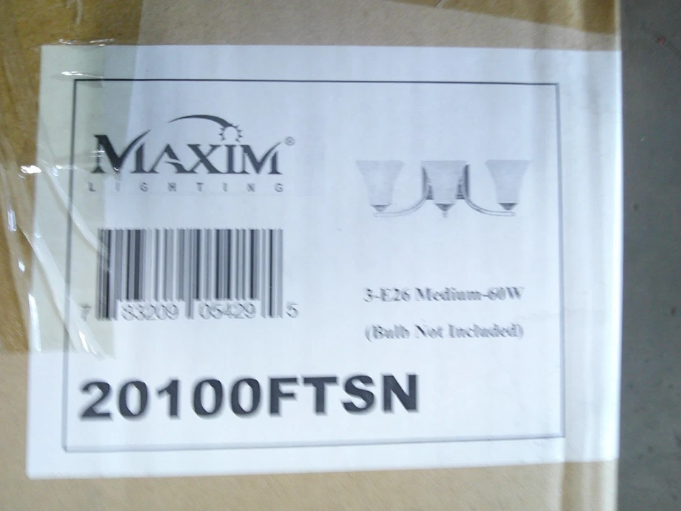 Tocador de baño Maxim Lighting 20100FTSN Aurora 22" vidrio esmerilado de níquel satinado Foto 3 de 4