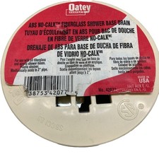 Shower Base Drain Oatey 42077 Fiberglass Plastic Strainer Seals To 2" Pipe *READ