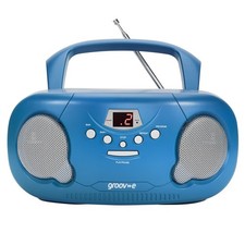 Groov e Original Boombox Portable CD Player with Bluetooth Radio 3.5mm Aux Port