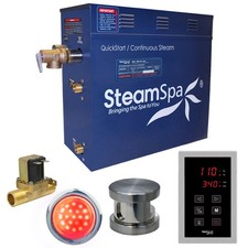 SteamSpa INT900-A Indulgence 9 KW QuickStart Steam Bath Generator - Nickel
