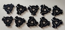 10 x black plastic centres / adaptors for 7" Vinyl Records