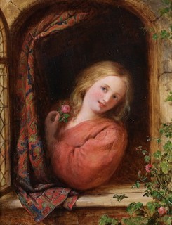 GEORGE SMITH (1832 1901) SIGNED FINE ENGLISH OIL ON PANEL "GOOD MORNING"