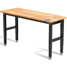 Uimoso Adjustable Height Workbench 60l X 24w Work Bench Table W Power Outlets
