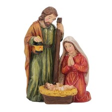 Miniature Nativity Scene Figurine Holy Family Statue for Christian Celebration