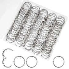 100Pcs Inch Binder Rings 1inch, Loose Leaf Metal Rings for Cards Documents,...
