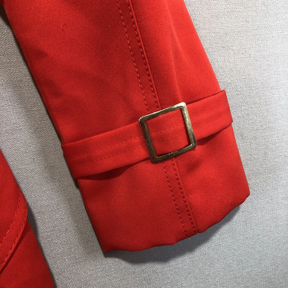 Vtg Forecaster of Boston Red Trench Rain Coat Womens 13/14 Saks 5th Ave 60s - Image 3 of 4