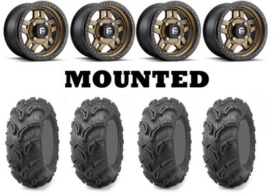 Kit 4 Maxxis Zilla Tires 28x9-14/28x11-14 on Fuel Anza Bronze D583 Wheels POL