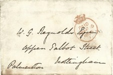 GB 1855 Paid Front Signed by Lord Palmerston Former Liberal Prime Minister