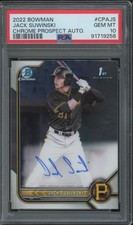 2022 Bowman Chrome Jack Suwinski Auto Autograph RC Rookie Gem Mint PSA 10