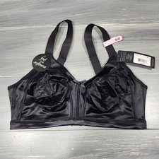 Bali Bra 36D Double Support Back Smoothing Wireless Cool Comfort DF0044 Black