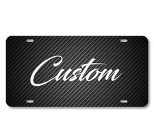 Carbon fiber Black Vanity License Plate Custom Style Car Truck Accessory accent