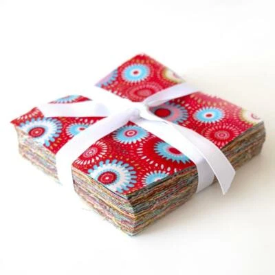 MY QUILT SHOP 102 piece Fizzy pop pre cut charm pack 5" squares 100% cotton fabric quilt