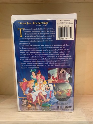 Snow White and the Seven Dwarfs (VHS, 1994) Cinderella Walt Disney’s Masterpiece - Picture 8 of 10