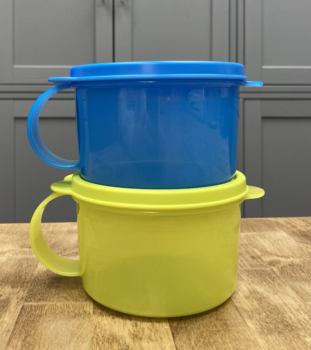 Tupperware CrystalWave Plus Soup Mugs-U-Pick Color Choices-NEW