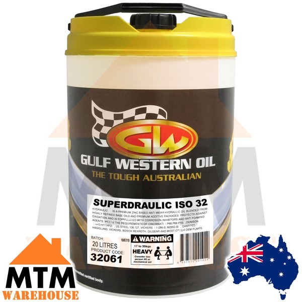 32061 Gulf Western SUPERDRAULIC ISO 32 20L Hydraulic Oil eBay