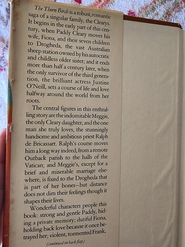 Thorn Birds by Colleen McCullough (1977, Hardcover) - Picture 4 of 6