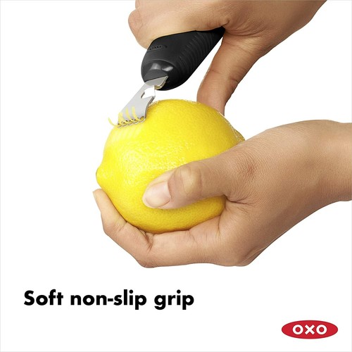 OXO Good Grips® Zitrusfrüchte Zestenreißer mit Schälmesser Schneider - Bild 2 von 3