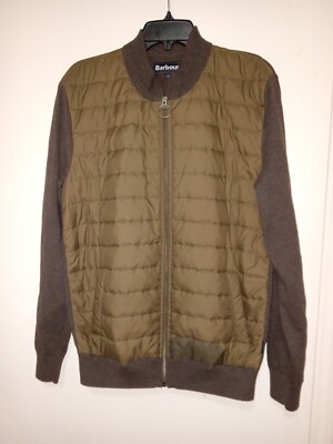 Barbour Clay Brown Carn Baffle Full Zip Jacket Long Sleeve Men's