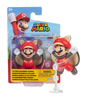 Super Mario Flying Squirrel Mario 2.5'' Figure New in Package