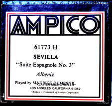 AMPICO Recut Albeniz SEVILLA Suite Espagnole No. 3 Player Piano Roll 61773 H