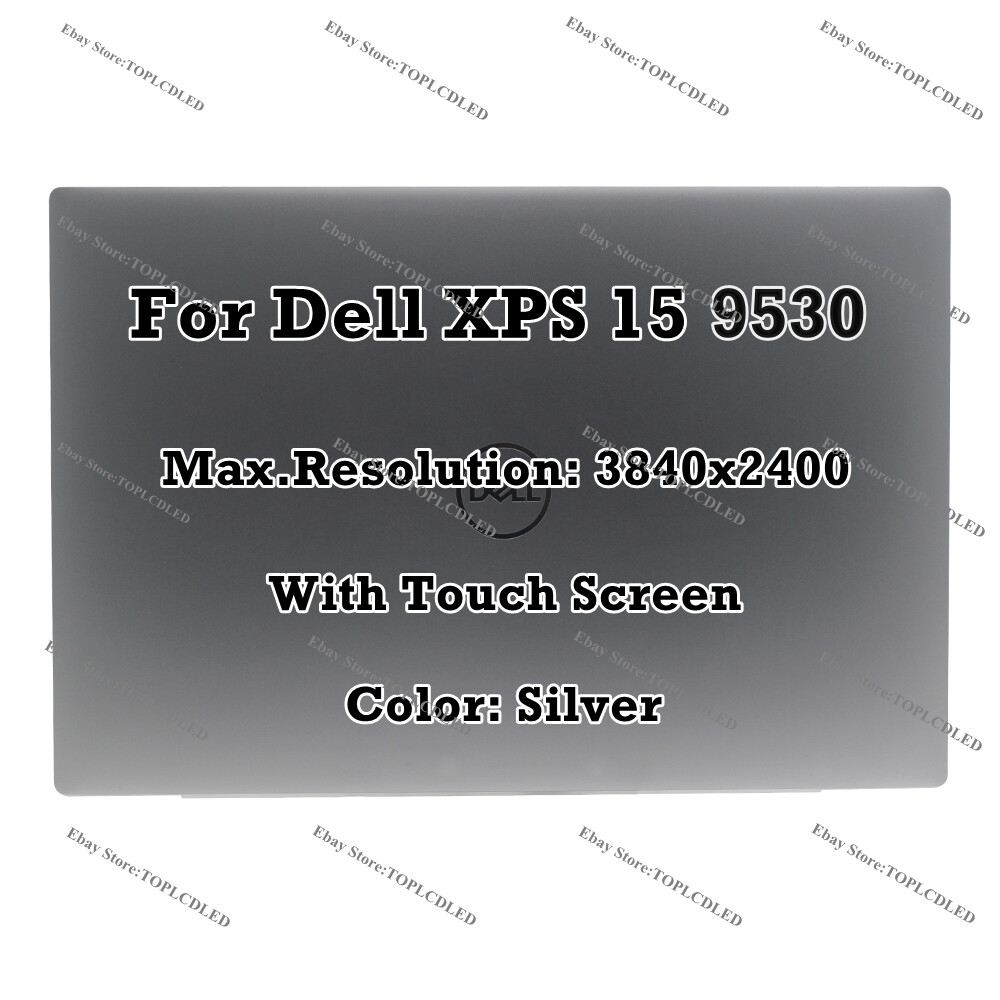 15.6"" Silver Dell XPS 15 9530 UHD LCD LED Touch Screen Assembly Complete Display