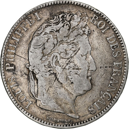 [#1281949] Frankreich, Louis-Philippe, 5 Francs, 1833, La Rochelle, Silber, S+ - Photo 1/2