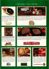 Omaha Steaks Holiday Gift Guide Original Vintage Print Ad