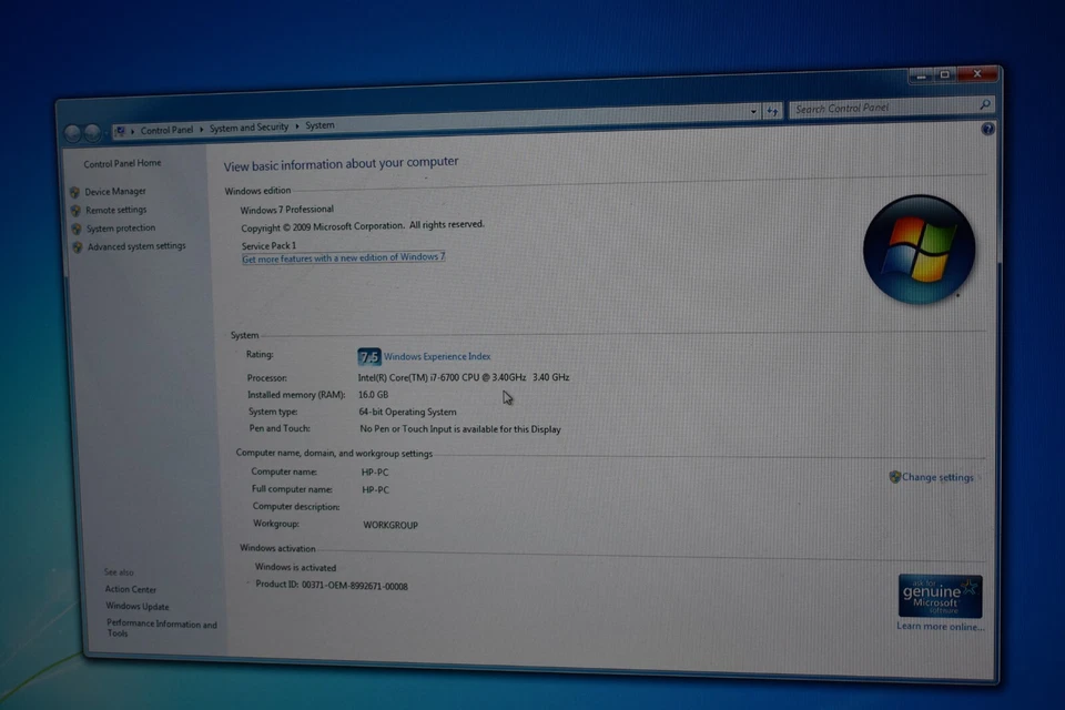 HP Z2 Mini G3 Quad Core i7-6700 16GB RAM 300GB SSD NVidia Quadro Windows 7 Pro - Image 2 of 4