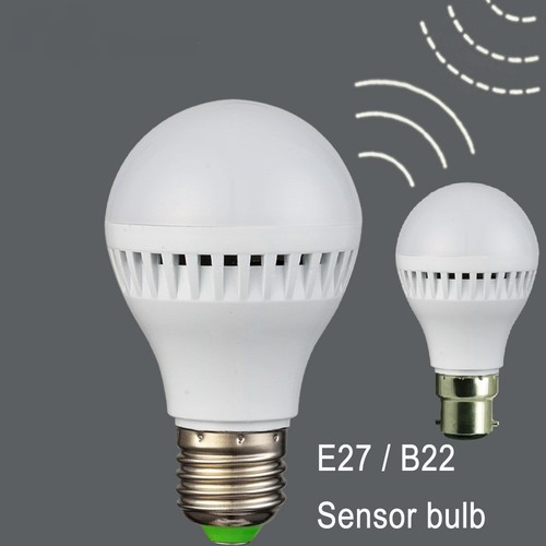 7W 6500K LED Microwave Motion Sensor Night Lamp Security Light Bulb E27 B22 GLS