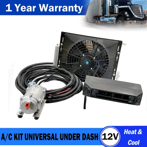 12V Universal Electric Cool & Heat Underdash Air Conditioner DC Car A/C Kit New - Picture 2 of 13