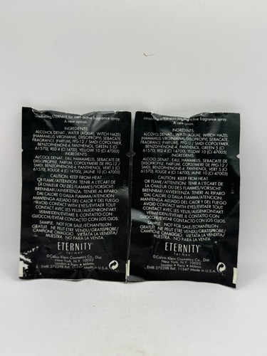 ETERNITY BY CALVIN KLEIN 1.2ML WHILE SPRAY IN PAIR - Picture 2 of 2