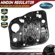 Front Driver LH Power Window Regulator w/ Panel Motor for Hyundai Santa Fe 19-20