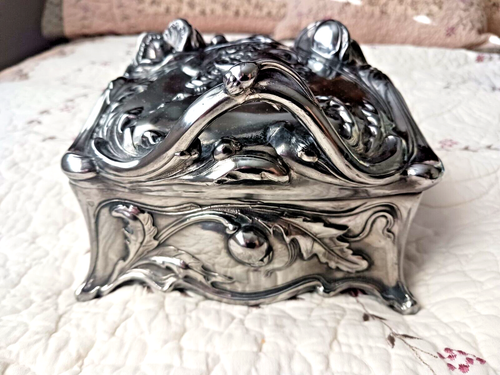 Jugendstil 1900 W. B. Mfg. Co. Weidlich Brüder Schmuckkästchen - Bild 2 von 13