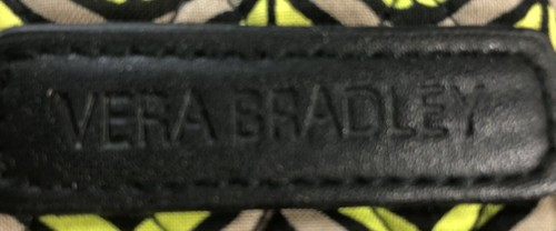 Vera Bradley Citron Yellow Green Large Duffle Tote Weekender Bag Shoulder Strap - Picture 7 of 24
