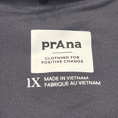PrAna Becksa Tank Plus Black Heather 1X UPF 50 Shelf Bra Compression Stretch NWT - Picture 5 of 9