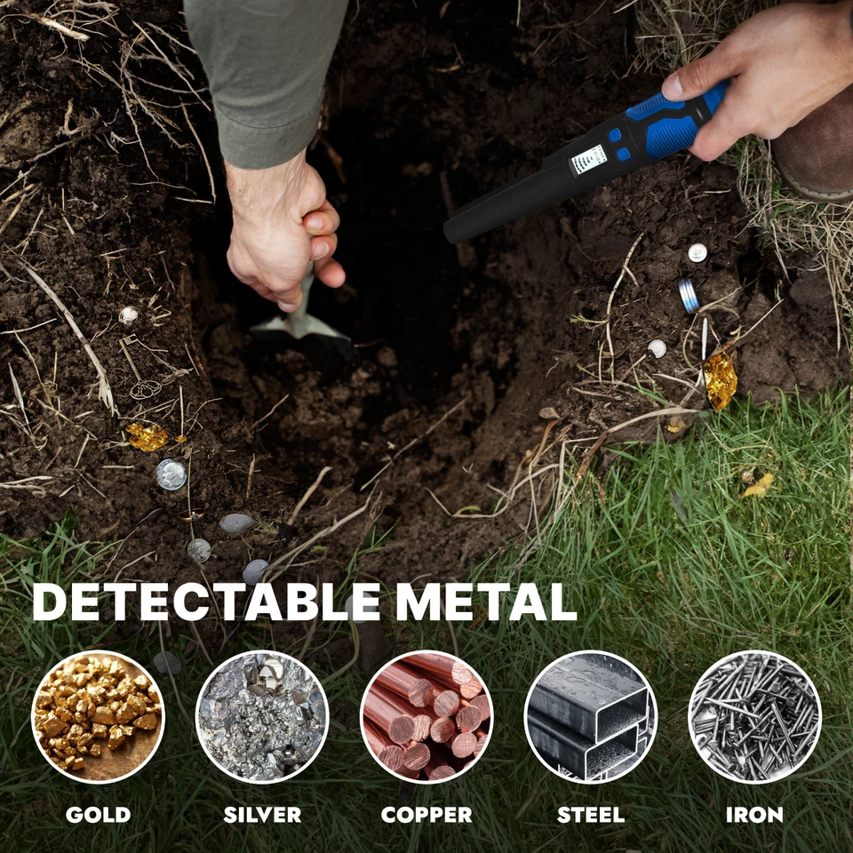 CKG Metal Detector Pinpointer 360° Detection, Fully Waterproof IP68, Color Blue - Image 3 of 4