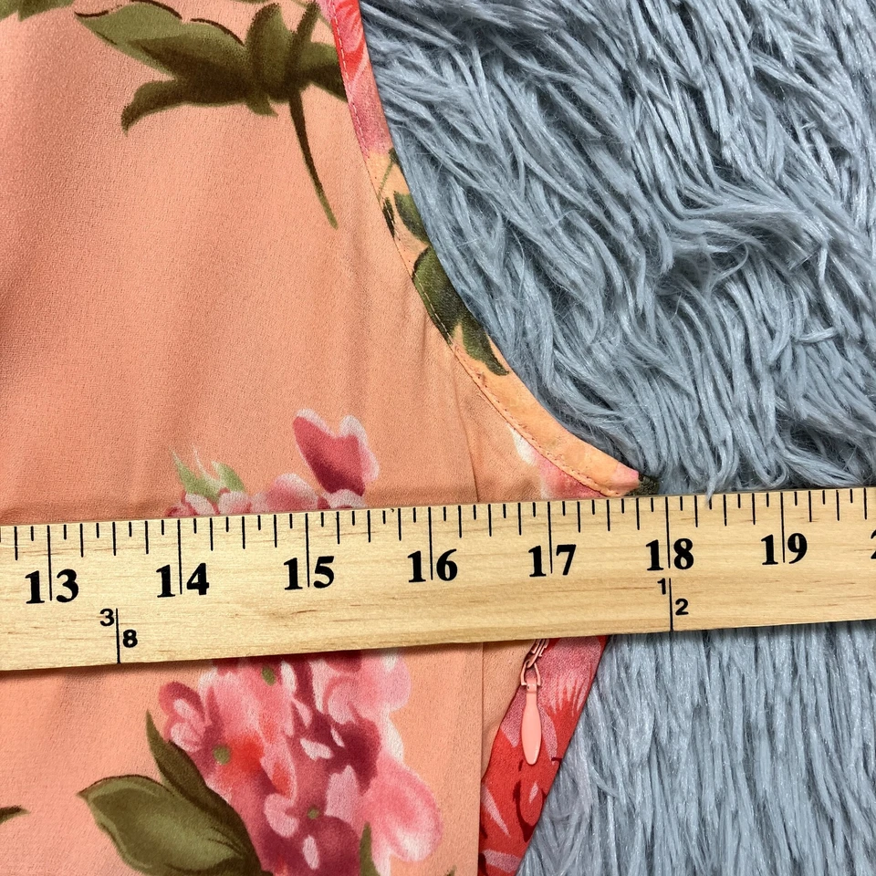 Maxi Vestido Chadwick's Para Mujer 12 Estampado Floral Melocotón Romántico Hippe Y2K Años 90 Foto 4 de 4