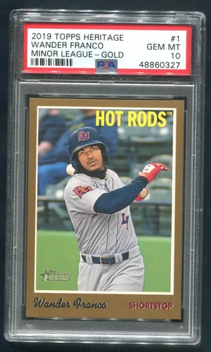 2019 Topps Heritage Minor League  Wander Franco Gold 6/15 PSA 10 GEM MINT