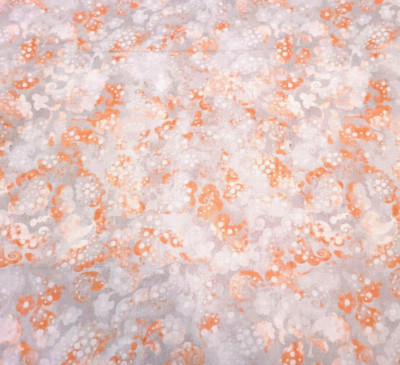 Kashmir Kaleidoscope BTY P&B Textiles Orange Gray Taupe Faux Batik