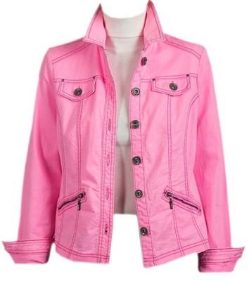 ladies pink denim jackets